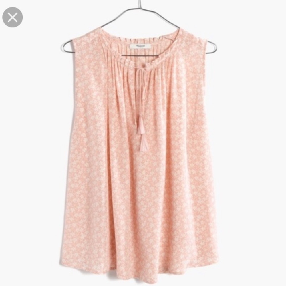 Madewell bell shift silk blouse